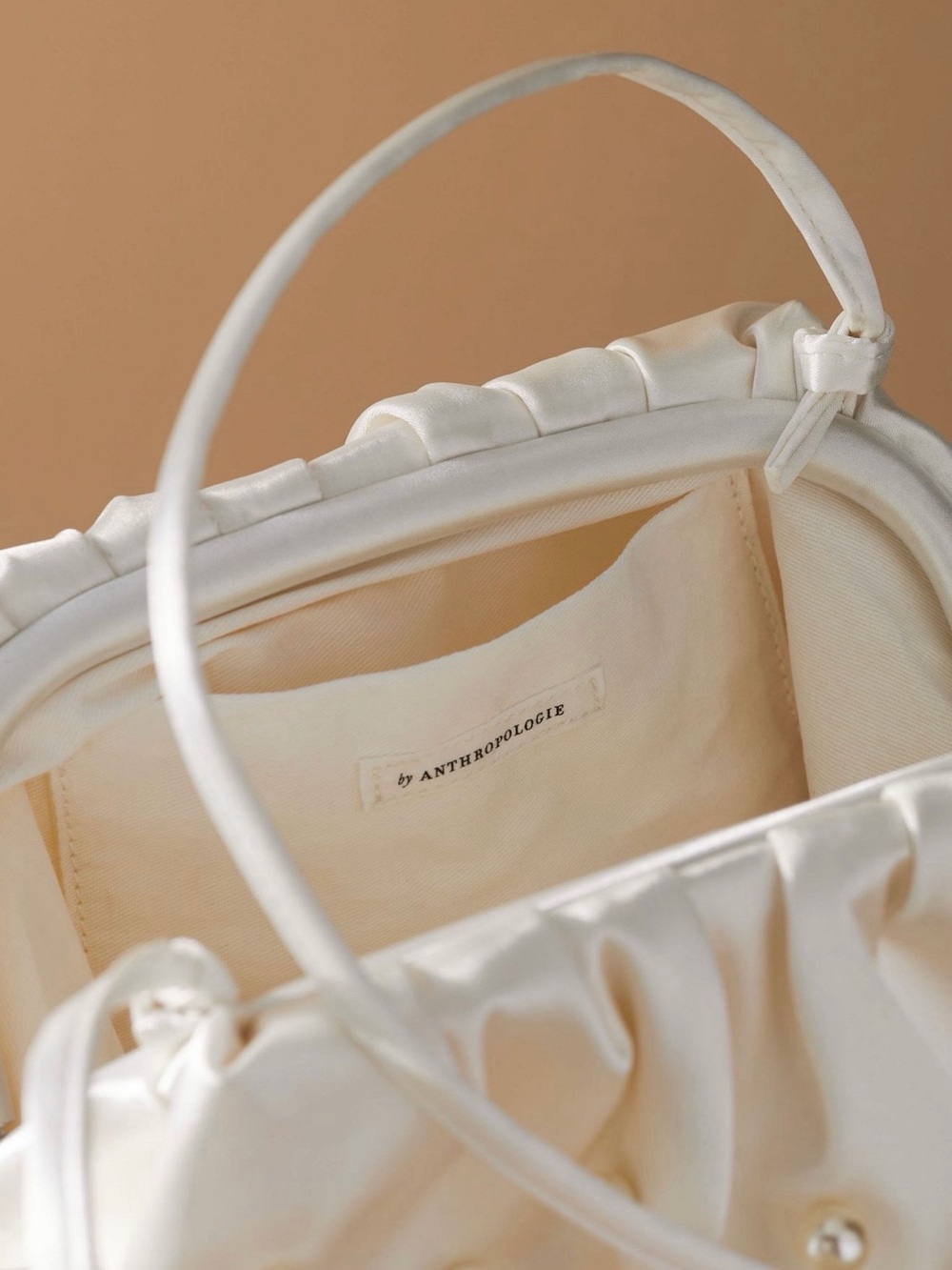 NWT new Anthropologie Frankie clutch white pearl beaded white crossbody bag - Picture 14 of 17